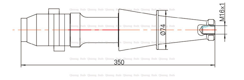 Inverted Horn Type Ultrasonic Oscillator , Small Ultrasound Transducer With Pizoelectric Ceramic