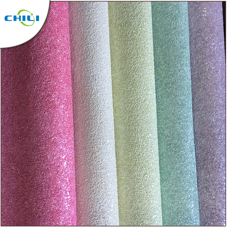 Custom Silver Glitter Wallpaper 0.6mm Thickness 137cm Width Entertainment