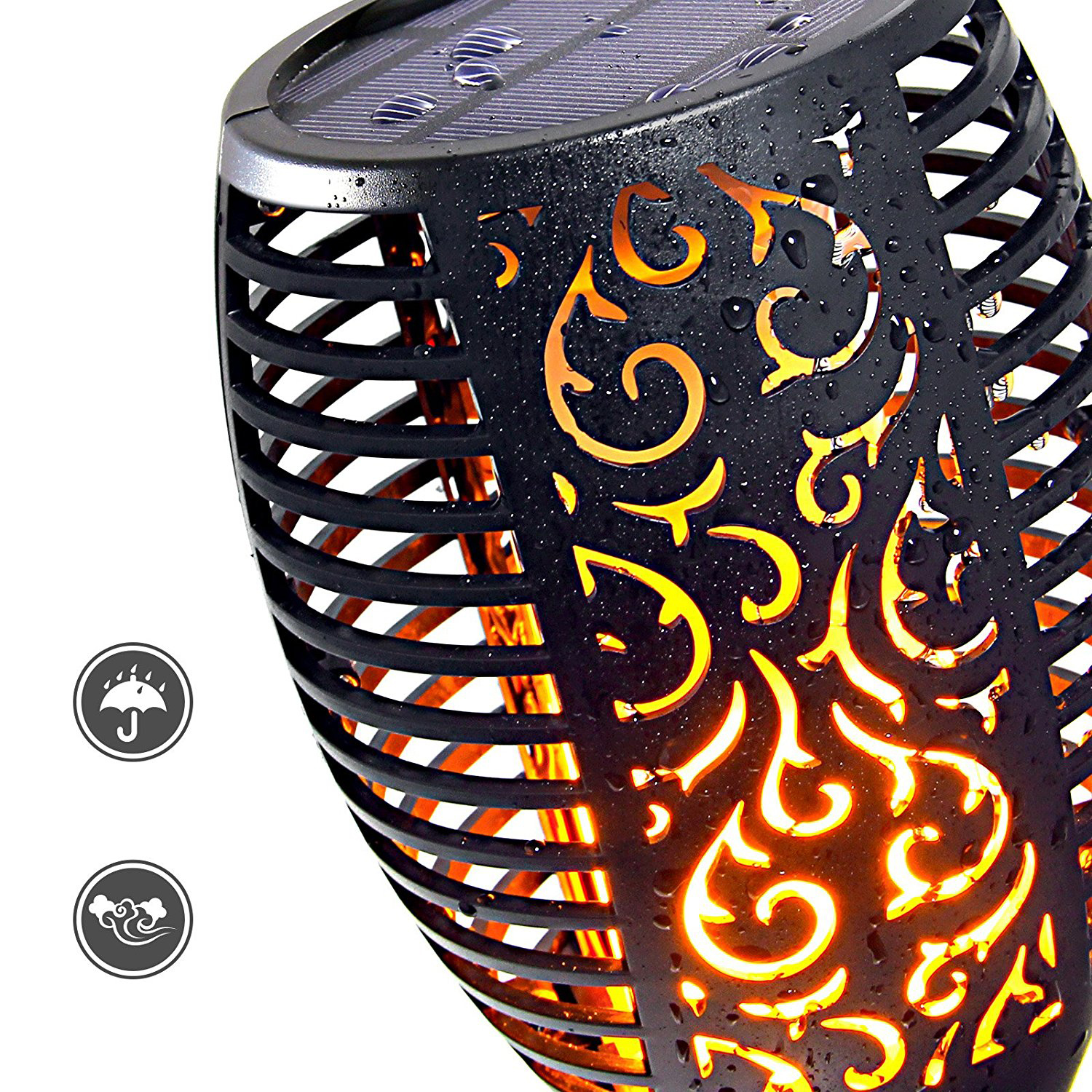IP65 LED outdoor solar flame light