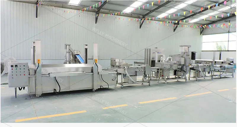 Good Feedback Chicken Nuggets Starching Machine Burger Patty Maker Chicken Cutlet Production Line