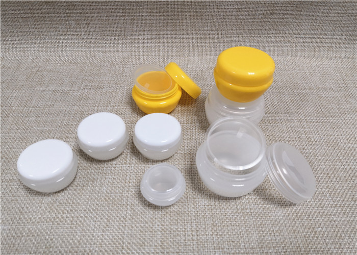 Recycable Plastic Cosmetic Jars Orange / Translucent Color Small Volume