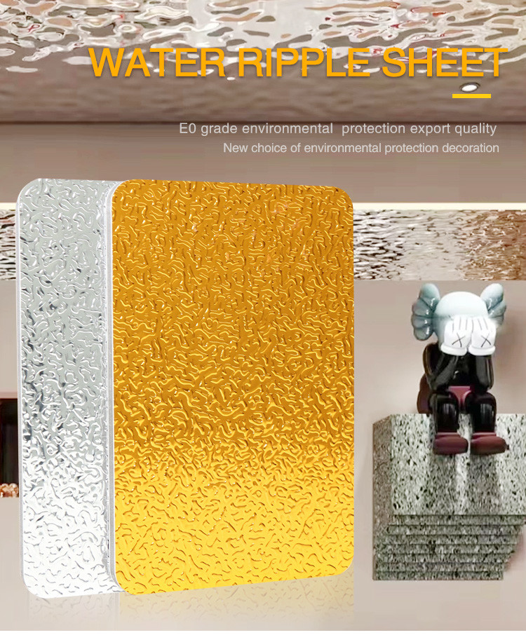 Water Ripple Panel Free Sample 1220*2440*5/8mm Flame Retardant Bamboo Charcoal Wood Eco-Friendly 3d Interior Wall Panels Water Ripple Texture