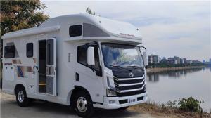 Quality 4x2 RV Caravan Van Yuejin H500 High Roof Camper Recreational Vehicle ISO for sale