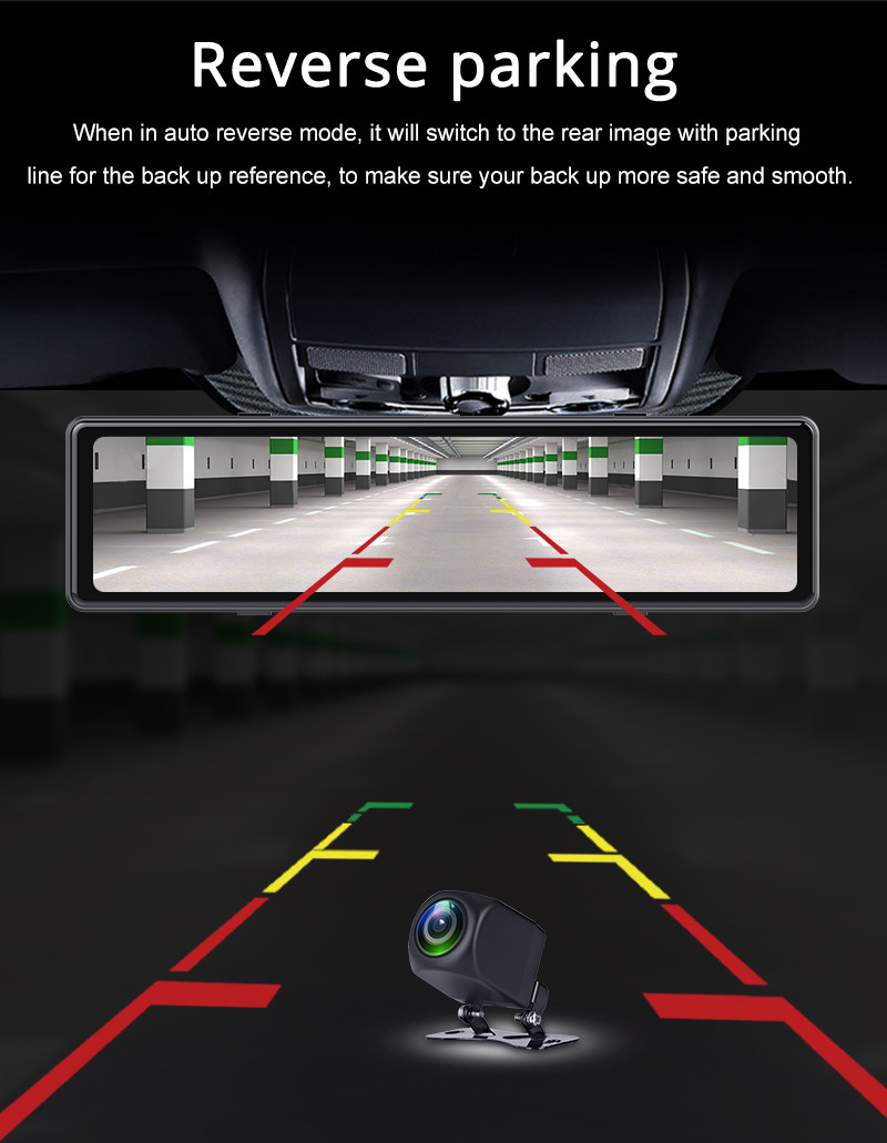 Rearview Mirror Customize Carplay Dashboard Car Play Bluetooth DVR 2.5K 1440P
