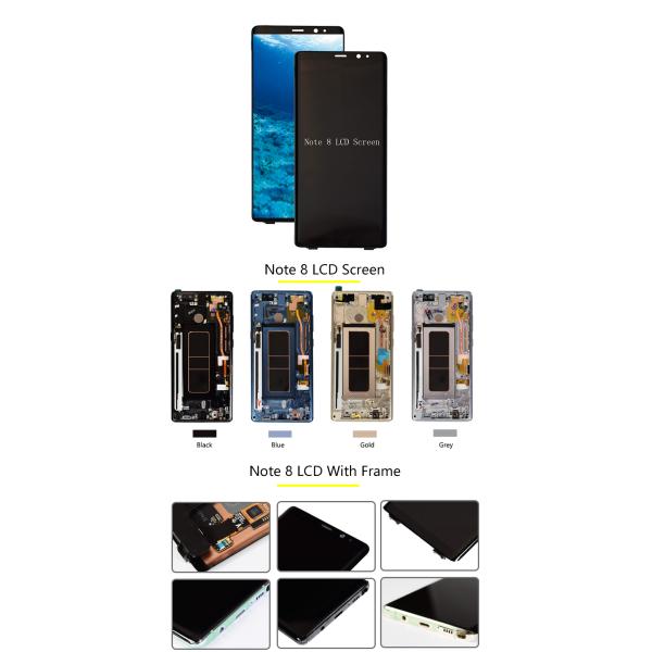 Original Lcd TouchScreen Parts Panel Lcd Digitize Assembly For Samsung Note 8