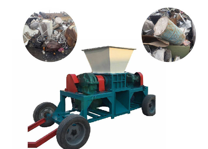 6-8t/H Capacity Quad Shaft Shredder / Steel Shredder Machine With 30pcs Knives