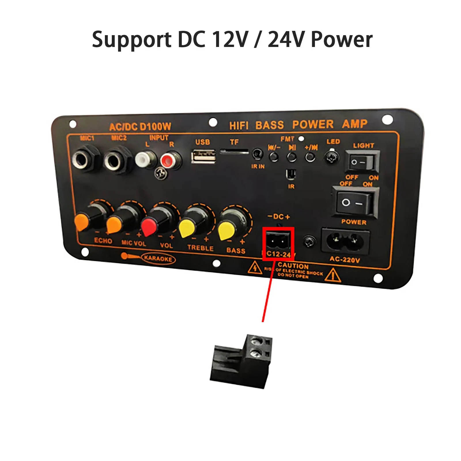 Car BT Audio Amplifier Board for Karaoke Audio Speaker Subwoofer Bass Hifi Amplificador