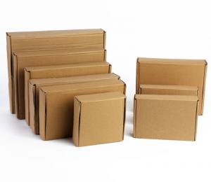 China Kraft Paper Brown Carton Box , Custom Corrugated Boxes Thickness 0.23mm on sale