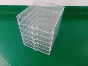 Quality 6 tiers clear acrylic makeup organizer with drawers for sale