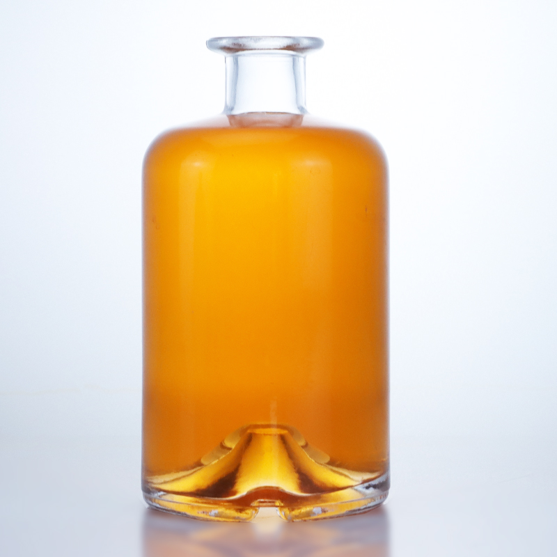 High Flint Glass Bottle for Gin Rum Champagne Brandy Tequila Whisky 750ml Capacity