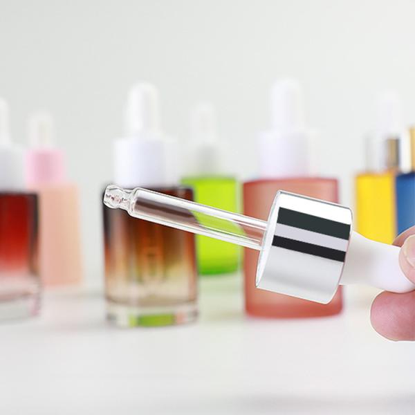 Frosted Glass Serum Essential Oil Dropper Bottles 30ml For Face Cream Packaging