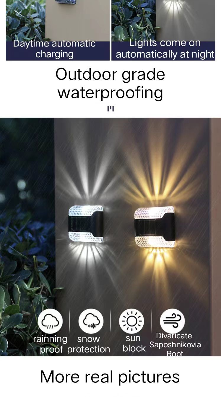 Courtyard Super Bright Solar Wall Light LED Garden Villa Washing Lamp