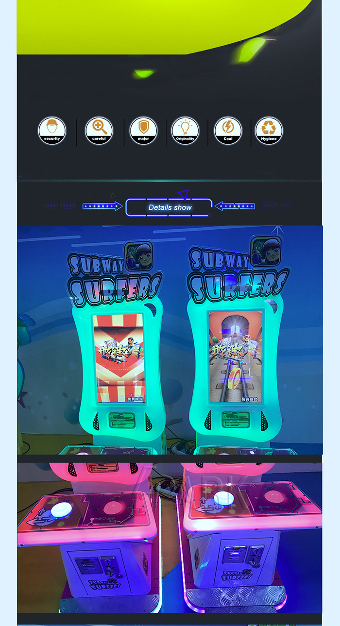 220V Electronic Amusement Game Machines Subway Parkour With Seat