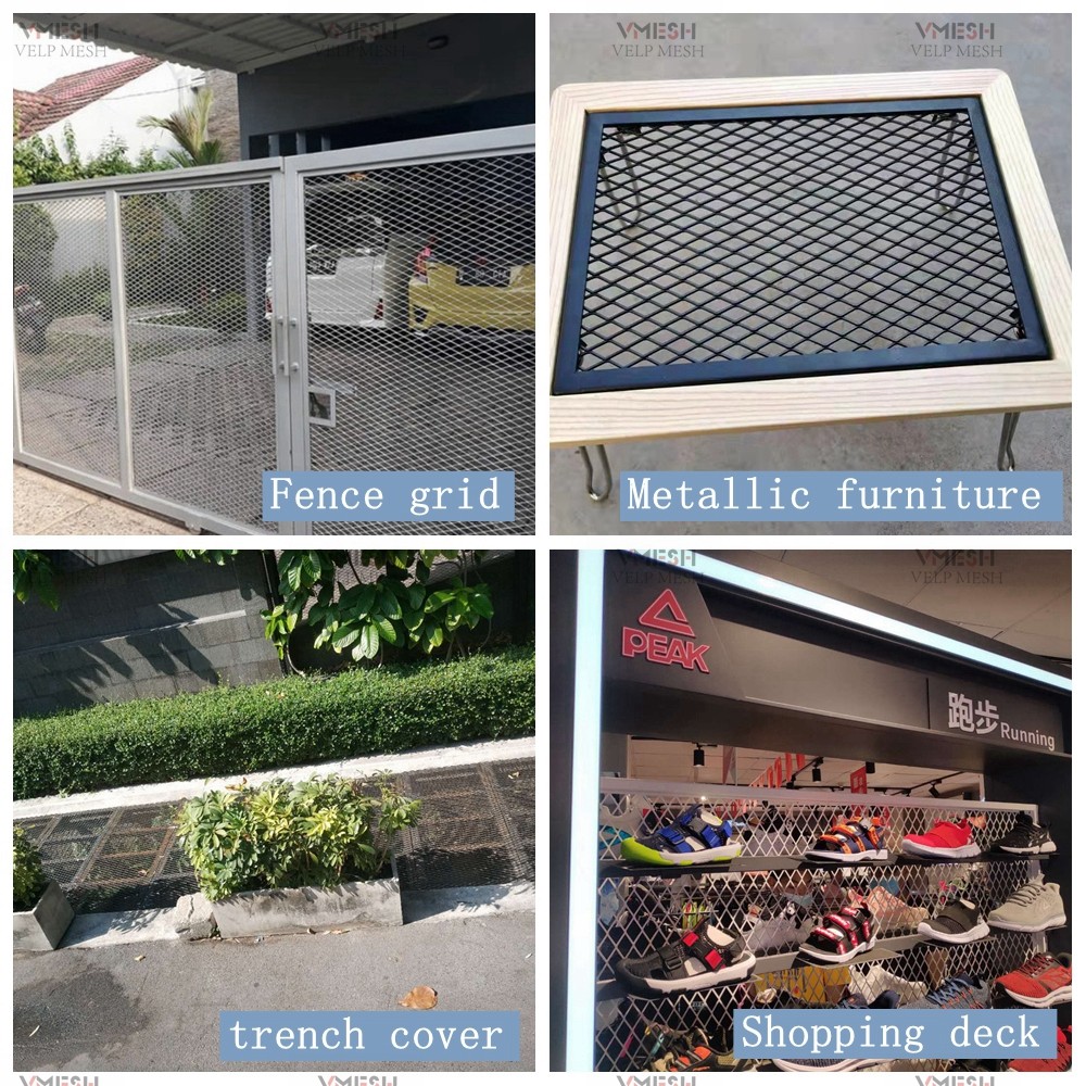 Golden Silver Black Metal Aluminum Expanded Mesh Net Cloth Screen Netting