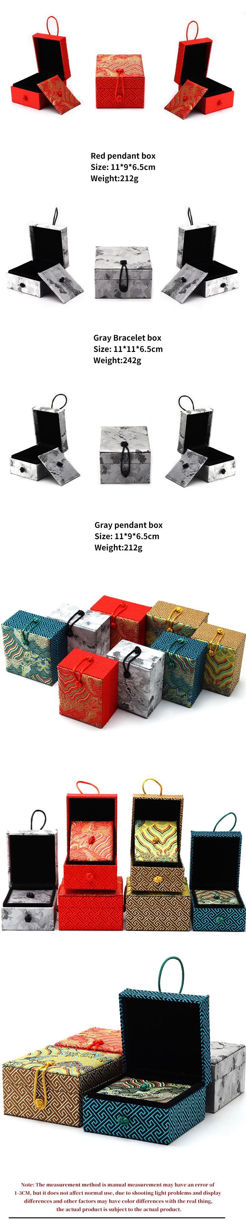Gold Satin Jewelry Storage Box for Classical Necklace Pendant by Hanhong in Style