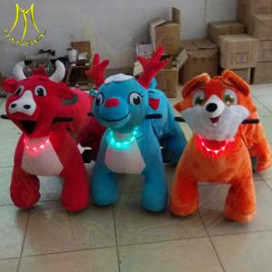 Quality Hansel wholesale walking coin operated motorized plush riding animals for sale