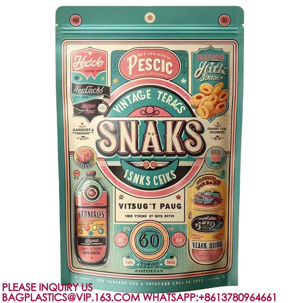 Pouch Pla Packaging Food Biscuits Snacks Mylar Packaging Bag Sealed Aluminum Foil Bag