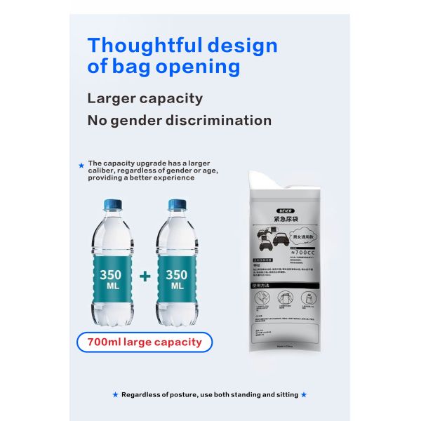 Solidifying Gel Emergency Portable Urine Bag Eco-Friendly Disposable Urinals Source-Factory Portable Urine Bag Universal Emergency Toilet Refills