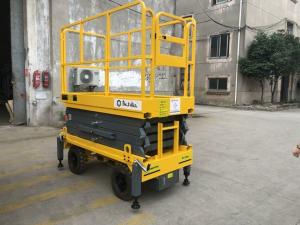 China Adjustable Manual Pushing Hydraulic Lift Platform , Hydraulic Work Platform 6m 500kg on sale