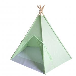 China Wooden Pole Teepee Tent For Kids , Single Layer Childrens Indoor Play Tent on sale
