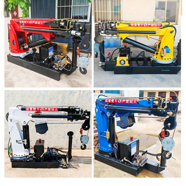 Mini Pickup Crane Small Crane with Remote Control Hydraulic Extensions Lifting Marble