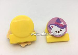 China Office promotional gift plastic pvc cartoon magnetic memo clip file clips on sale