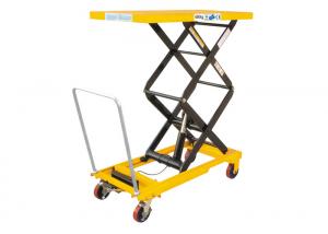 Quality Steel Foot Pump Hydraulic Lift Table , Durable Movable Double Scissor Lift for sale