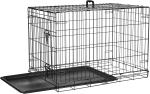 Easy Assembly Composite Pan 46cm Black Metal Dog Cage