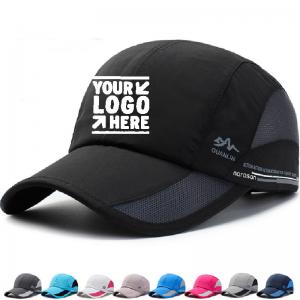 Quality Custom Logo Imprint Unstructured Outdoor Sports Mesh Caps  Quick Dry Baseball Hat Hip Hop Dad Hats Two- Tone Hats for sale