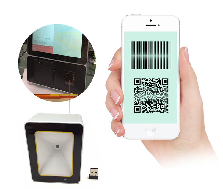 Kebo SK-510 New Design Alloy Case 1D 2D QR Code fixed mount barcode scanner Barcode Scanner Desktop Scanner