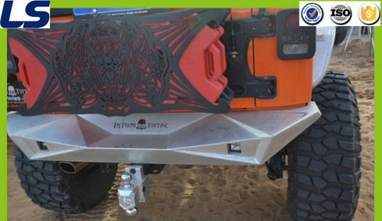 Jeep Wrangler JK Aggressive Black Front and Rear Steel Bumper