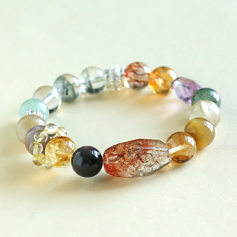 Strong Healing Crystal Bracelet 8MM Genuine Stone Bracelet Lucky Beaded Bracelet Chakra Bracelet 6.5 Inch Positive Energy Bracelet Inspirational Gifts