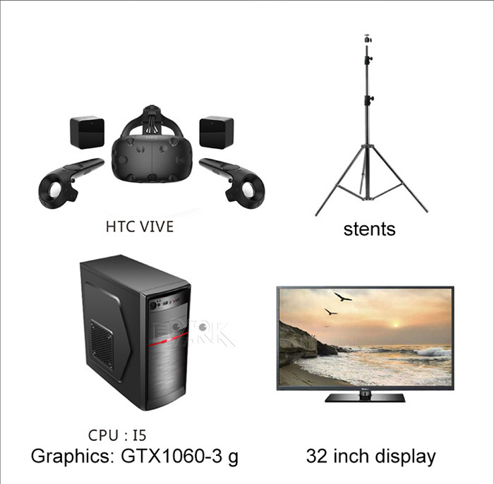 700W Virtual Reality Game Machine 42 Inch White HTC Vive Square Platform