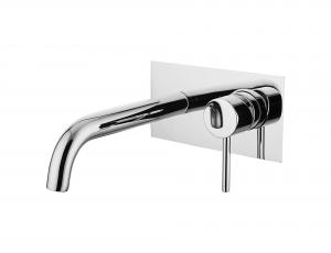Quality Brass Wall Mounted Basin Mixer Taps , Concealed Wash Basin Mixer Faucet for sale