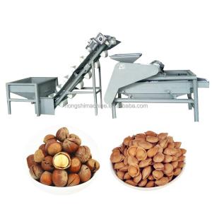 Quality 400kg/h Almond hazelnut shelling production line Almond peeling machine Almond cracker separating machine for sale