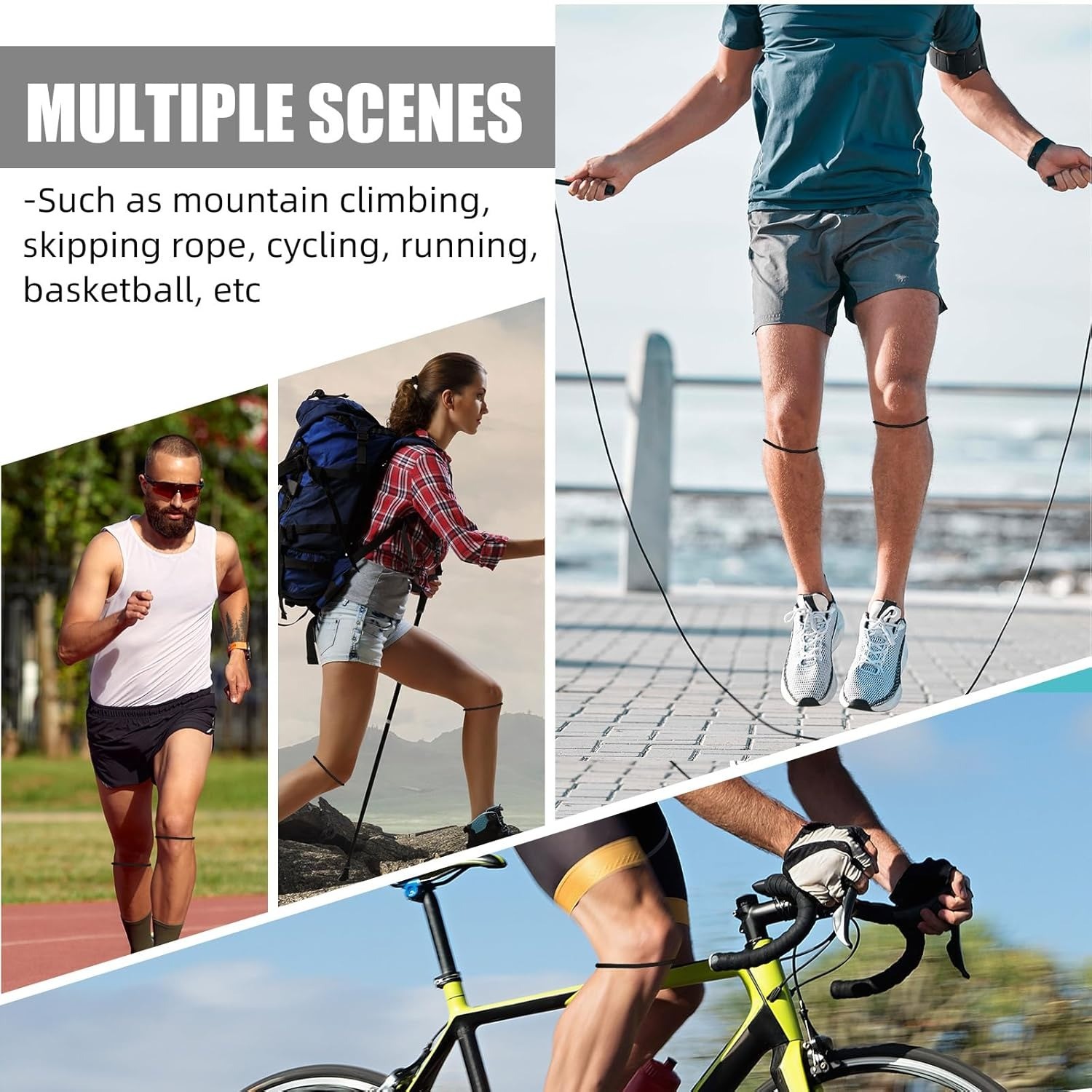 2pcs Silicone Patellar Tendon Knee Strap Knee Band For Knee Pain Relief Patella Band For Basketball Running Sports Breathable Patellar Tendon Support