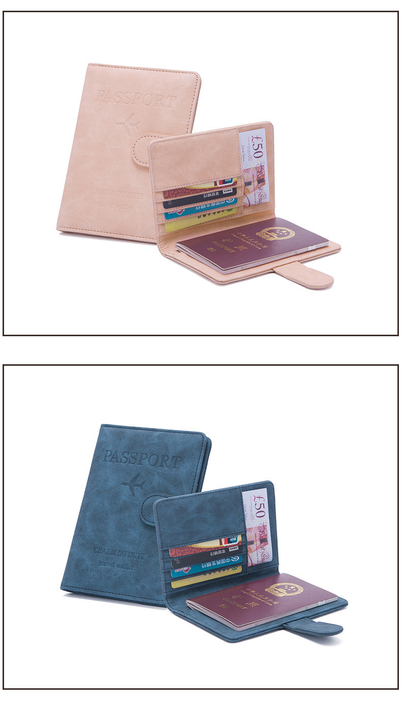 ANTI-THEFT NEW TRAVEL MULTI-FUNCTIONAL PASSPORT TICKET DOCUMENT PROTECTION CASE RFID BUCKLE CARD BAG