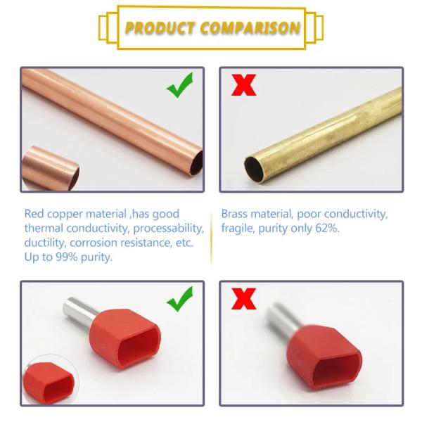 Circular Crimp Terminales 5MM 10MM Continuous Pre Insulated Ring Terminal Copper Cable Lug