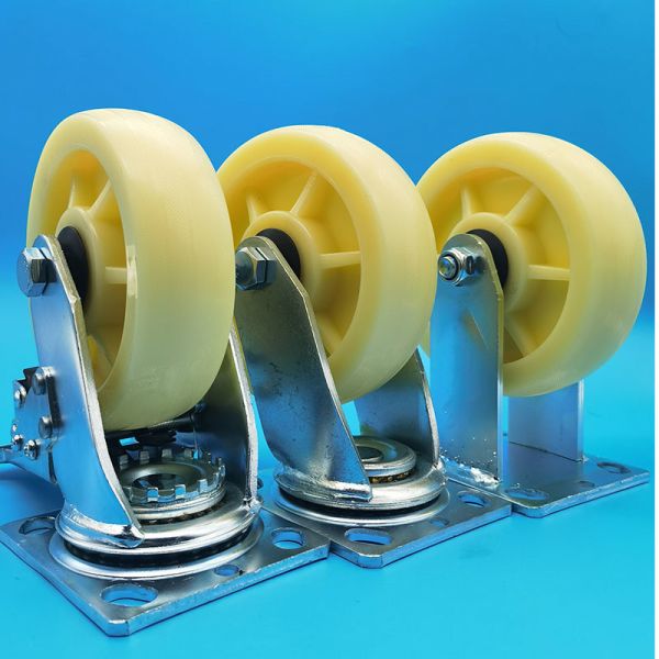Cost Effective Heavy Duty Casters Pp Singel 8" Casters Lockable side Brake Swivel Fixed Furniture Office Hotel Equipment