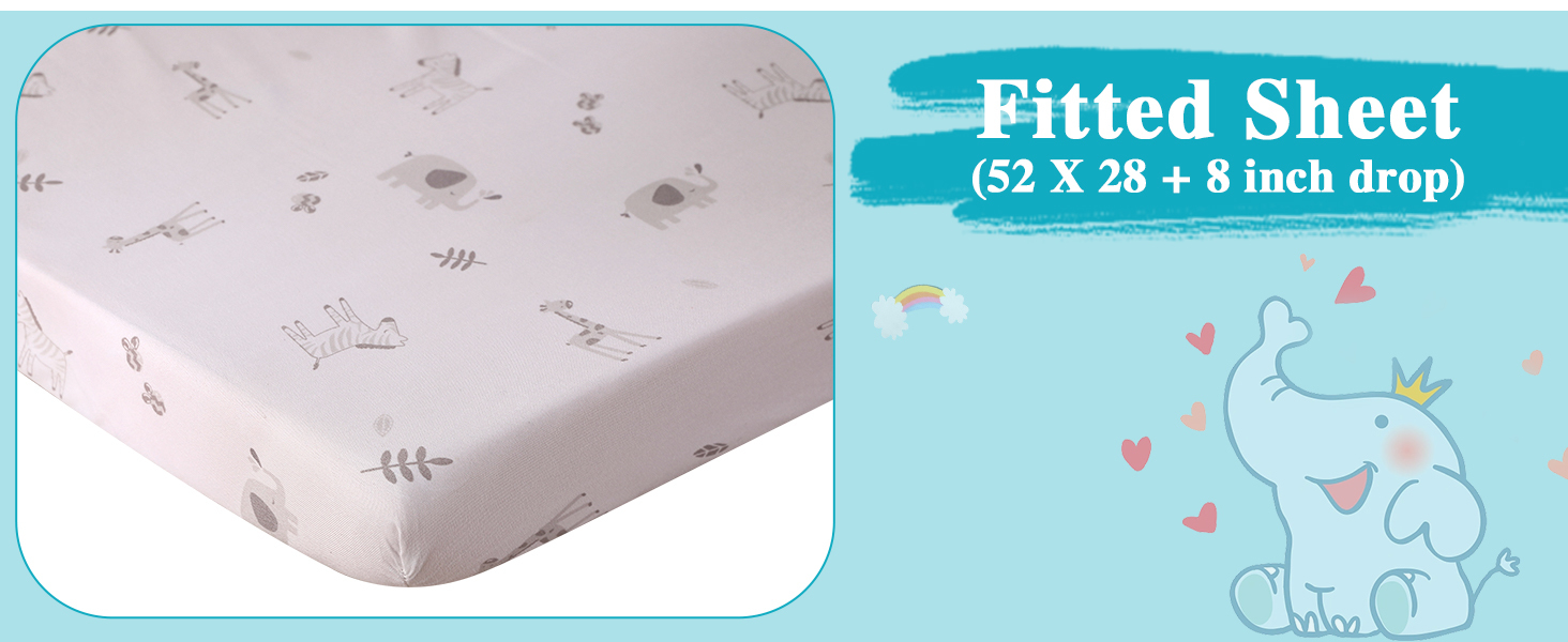 Premium 3-Piece Cartoon Baby Bedding Set , Newborn& Infant Nursery Bedding Set