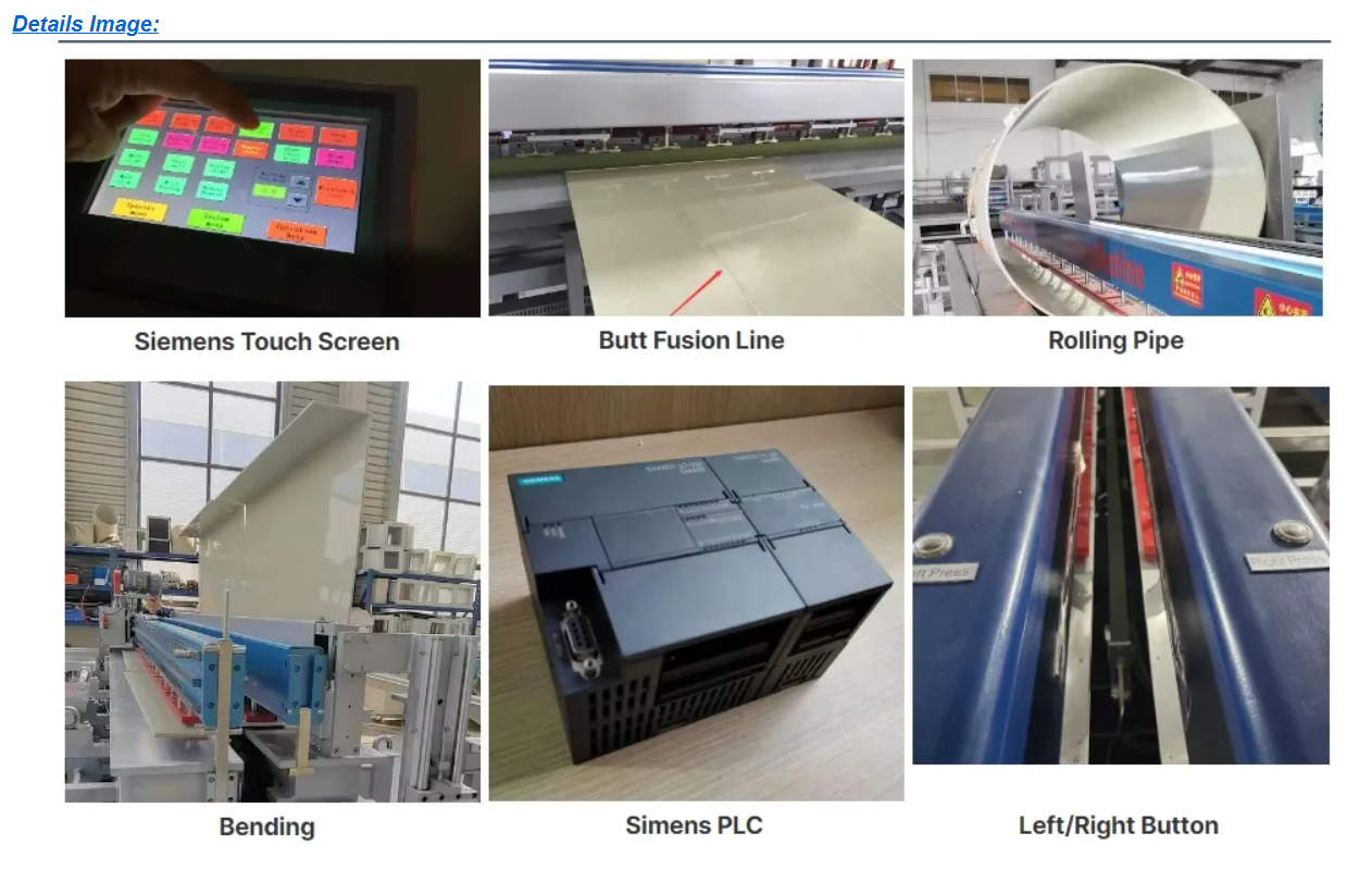 PLC Control Plastic Sheet Welding Machine For Making Round Shape And Square Shape Sheet