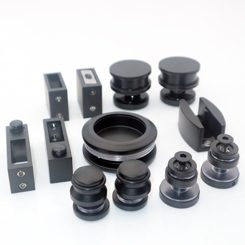 Frameless Sliding Glass Doors Hardware Kit with Soft Close Straight Style Sliding Door