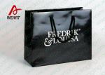 Black Glossy Lamination Custom Printed Retail Bags , Modern Kraft Paper Shopping