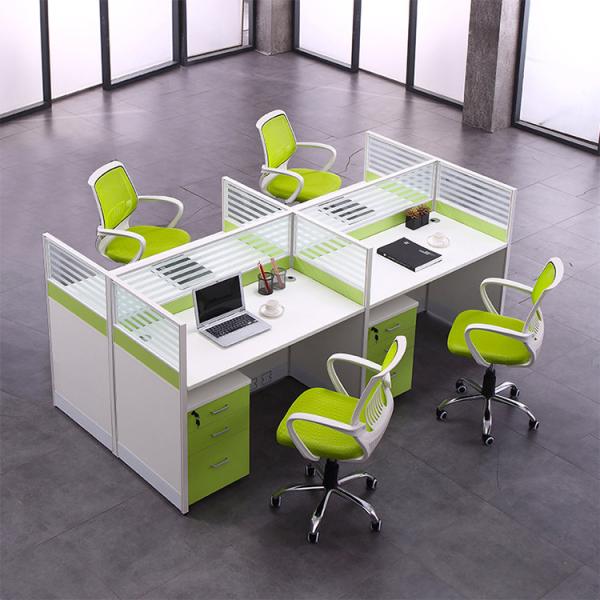 Buy Green Call Center Office Cubicles Workstation Thickness 30mm at wholesale prices