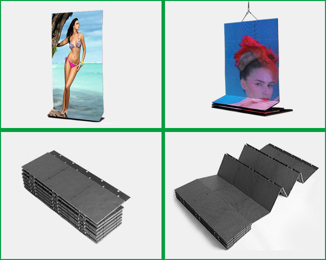 Indoor P10 Mobile Stage Flexible Led Curtain Display Rental For Advertising