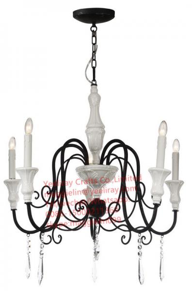 Buy YL-L1009 Industrial decoration crystal metal  pendant chandelier  E14 lamphold iron pendant at wholesale prices