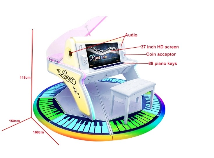 Dream Of Piano Coin Operated Arcade Game Machine Chinese / English Version