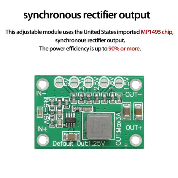 Adjustable 3A DC-DC Converter Module Board for Mounting 5V-15V Input Voltage Step-Down Power Supply