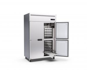 China 30 Trays 220v Commercial Upright Freezer Stainless Steel Upright Chiller 4 Door on sale