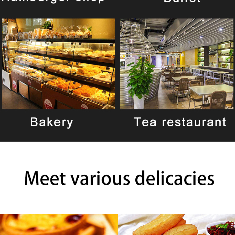 1200x530x580mm Black Curved Glass Food Display Warmer for Hot Food Heating Showcase
